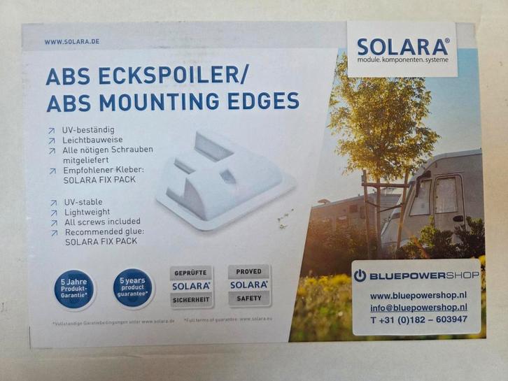 Solara ABS Eckspoiler / ABS Montagehoeken, Caravans en Kamperen, Camper-accessoires, Nieuw, Ophalen of Verzenden