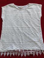 Schattig wit T-shirt met kant van H&M mt. 134/140, Meisje, Ophalen of Verzenden, Zo goed als nieuw, Shirt of Longsleeve