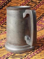 Mooie antieke beker uit Engeland met bodem van glas 12,8 cm., Antiek en Kunst, Antiek | Tin, Ophalen of Verzenden