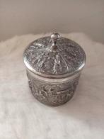 vintage verzilverde Douwe Egberts theebus, Antiek en Kunst, Antiek | Goud en Zilver, Ophalen of Verzenden