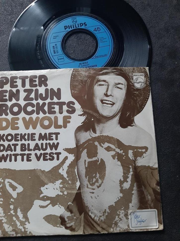 PETER en zijn rockets - de wolf, Cd's en Dvd's, Vinyl Singles, Gebruikt, Single, Nederlandstalig, 7 inch, Ophalen of Verzenden