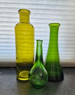 3 oude flesjes vaasjes flessen vazen fles antiek, Ophalen of Verzenden