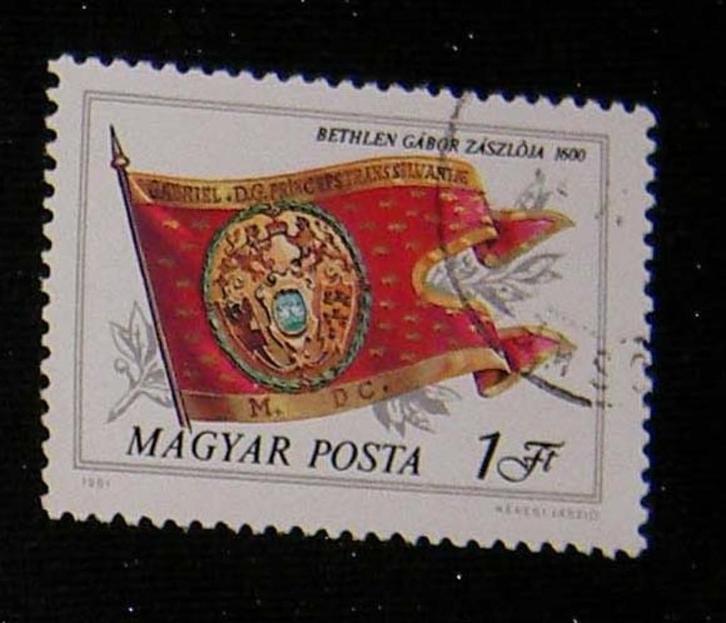 Magyar Posta / Hongarije 1981 Historische vlag, Postzegels en Munten, Postzegels | Europa | Hongarije, Gestempeld, Ophalen of Verzenden