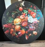 HIP 3 RONDE schilderijen stil leven bloemen rond 120cm, Ophalen, Zo goed als nieuw