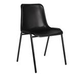Nieuwe stapelbare kantinestoelen voor scherpe prijzen, Zwart, Nieuw, Ophalen of Verzenden, Metaal