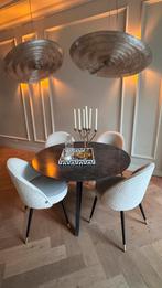 Ronde houten eettafel 120 cm - Decor Amsterdam, Ophalen, Rond, Zo goed als nieuw, Vier personen
