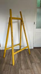 Schilderijenezel, schildersezel, vintage in geel, Ophalen