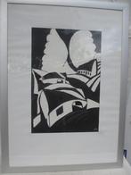 Aparte "voorstudie" van houtdruk Joris Minne, Antiek en Kunst, Ophalen