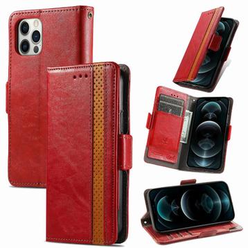 PU-leer Wallet Flip Case Set voor iPhone 12 Pro Max _ Rood beschikbaar voor biedingen