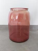 Grote Oudroze Glazen Vaas, Gebruikt, Ophalen of Verzenden, Glas, Minder dan 50 cm