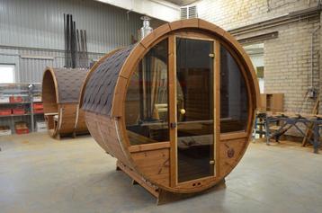 Direct leverbare LUXE BARREL SAUNA 200cm houtgestookt-thermo beschikbaar voor biedingen