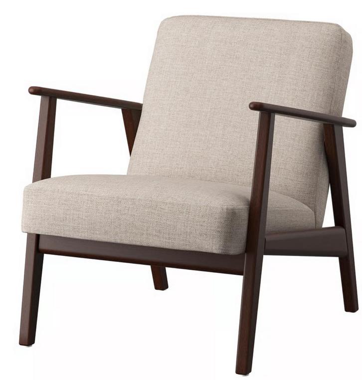 Ikea Ekenaset Fauteuil - Zo goed als nieuw!, Huis en Inrichting, Fauteuils, Zo goed als nieuw, Hout, 75 tot 100 cm, Ophalen