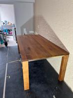 Massief notenhouten tafel met strak design, Huis en Inrichting, 50 tot 100 cm, 150 tot 200 cm, Modern, Rechthoekig