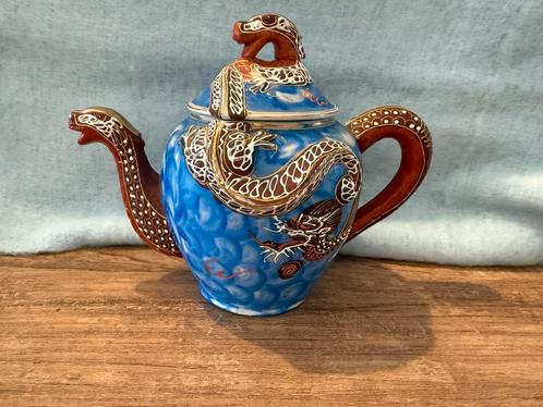 Antiek Theeservies met Drakenmotief - Compleet Setje, Antiek en Kunst, Antiek | Servies compleet, Ophalen