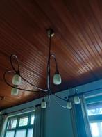 Stijlvolle Plafondlamp met meerdere lampen, Gebruikt, Vintage, Ophalen of Verzenden, Glas