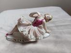 Vintage Porseleinen Ballerina Figuur Dresden gemerkt, Ophalen of Verzenden