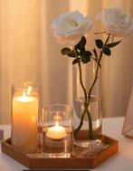 4 sets van 3 Cilindervazen, Ophalen of Verzenden, Nieuw, Overige materialen, Minder dan 25 cm