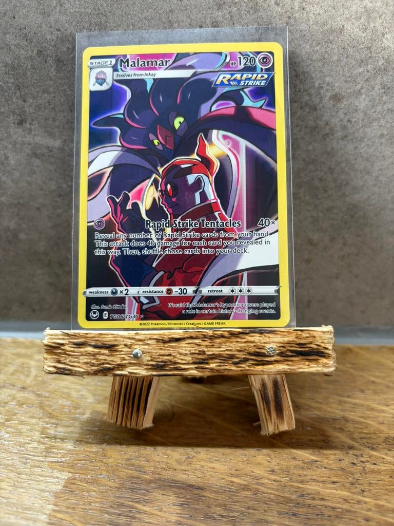 Pokemon malamar, Verzenden, Zo goed als nieuw, Losse kaart, Foil