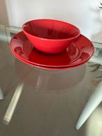 Iittala Teema Rood Ontbijtset, Huis en Inrichting, Keuken | Servies, Keramiek, Ophalen of Verzenden, Zo goed als nieuw, Bord(en)