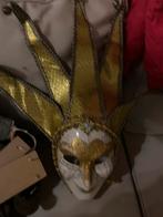 Venetiaans Masker - Gouden Narrenmasker, Antiek en Kunst, Curiosa en Brocante, Ophalen of Verzenden