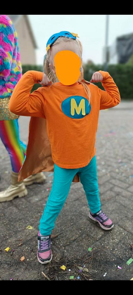 Superheld loopgroep maat 98-140, Kinderen en Baby's, Carnavalskleding en Verkleedspullen, Zo goed als nieuw, Jongen of Meisje