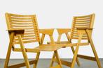 🟡 REX / inklapbare vintage beuken fauteuils / Niko Kralj 50, Huis en Inrichting, Stoelen, Twee, Gebruikt, Ophalen of Verzenden
