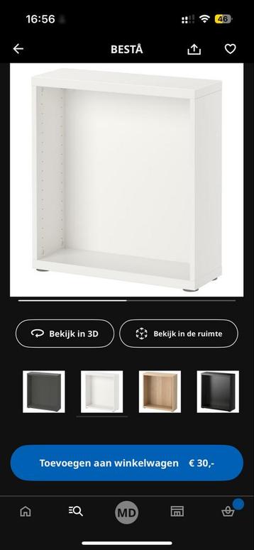 2x Nieuwe BESTA basiselementen wit 60x20x64 beschikbaar voor biedingen