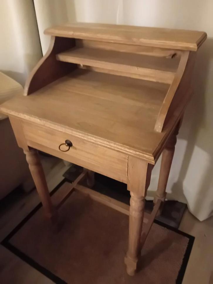 Grenen Telefoontafeltje met Opbergruimte, Huis en Inrichting, Kasten | Secretaires, Gebruikt, Ophalen of Verzenden