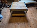 Salontafel 70 x 70 45 hoog met wieltjes, Ophalen, 50 tot 100 cm, Vierkant, 50 tot 100 cm