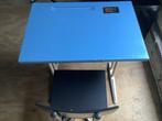 2x kindertafel en -stoel (oud schoolmeubilair jaren 60-70), Ophalen, Gebruikt, Tafel(s) en Stoel(en)