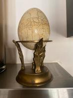 Antiek gouden beeld met groot ei, Antiek en Kunst, Ophalen of Verzenden