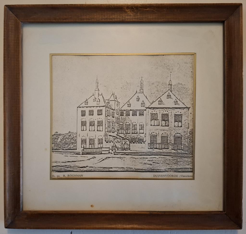 Prent Kasteel Duijvenvoorde 001, Boeken, Geschiedenis | Stad en Regio, Ophalen of Verzenden