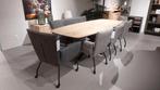 Showroommodel Iris Eetkamerbank en stoelen, Huis en Inrichting, Stoelen, Ophalen, Nieuw, Grijs