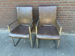 2 eetkamerstoelen donkerbruin (gratis), Ophalen of Verzenden, Gebruikt, Bruin