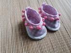 Poppenkleertjes  Handgemaakte  POPPENSCHOENTJES voetje 6 cm., Ophalen of Verzenden, Nieuw, Babypop
