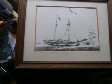 Mooie Litho van Schepen, van Le COMPTE beschikbaar voor biedingen