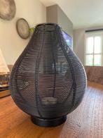 Windlicht zwart (24cm), Huis en Inrichting, Woonaccessoires | Kandelaars en Kaarsen, Ophalen of Verzenden, Zo goed als nieuw, Zwart