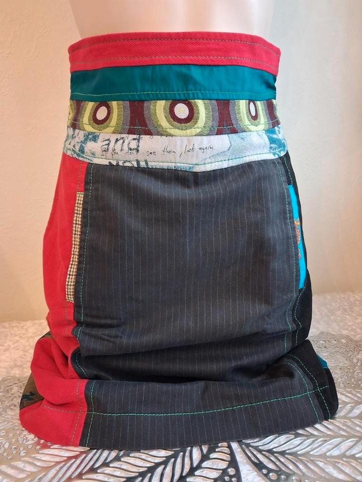 Desigual patchwork rok - maat 36, Kleding | Dames, Rokken, Zo goed als nieuw, Maat 36 (S), Overige kleuren, Boven de knie, Ophalen of Verzenden