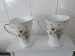 2 Bone China Taps toelopende hoge bekers, Huis en Inrichting, Keuken | Servies, Ophalen of Verzenden, Zo goed als nieuw, Overige stijlen