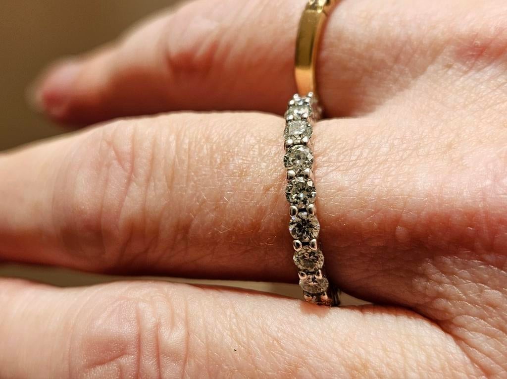 925 zilveren set oorknopjes en ring, Sieraden, Tassen en Uiterlijk, Antieke sieraden, Ring, Zilver, Met edelsteen, Verzenden