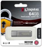 Kingston DataTraveler Locker+ G3 64GB USB 3.0/2.0 - NIEUW, Ophalen of Verzenden, Nieuw, Kingston Technology, 64 GB