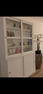 Witte IKEA vitrine kast HAVSTA met led verlichting, Met deur(en), 25 tot 50 cm, 100 tot 150 cm, Zo goed als nieuw