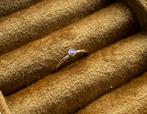 Ring 14k goud roze steentje, Gebruikt, Ophalen of Verzenden, Kleiner dan 17, Roze