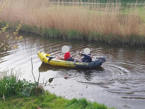 Opblaasbare Canadese kano, Watersport en Boten, Kano's, Zo goed als nieuw, Canadese kano of Open kano, Twee personen, Opblaasbaar