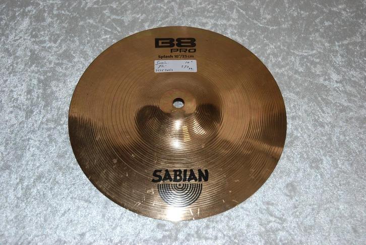 Sabian B8 pro splash 279gr 10 inch  <25252053>, Muziek en Instrumenten, Instrumenten | Onderdelen, Gebruikt, Drums of Percussie