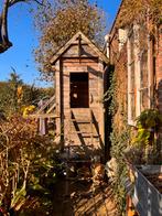 Houten speelhuis / speelhuisje tuin 2 verdiepingen, Kinderen en Baby's, Speelgoed | Buiten | Speelhuisjes, Ophalen, Gebruikt, Hout