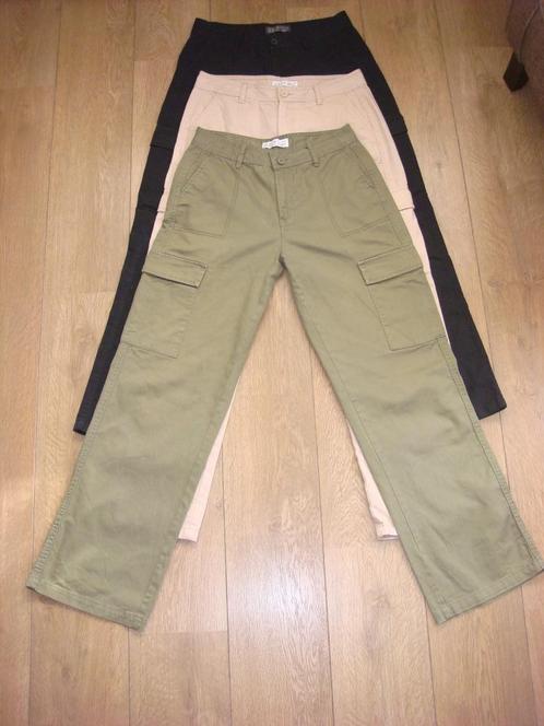 s76 - 3 mooie zgan broeken zijzakken ( maat 36), Kleding | Dames, Broeken en Pantalons, Zo goed als nieuw, Maat 36 (S), Lang, Ophalen of Verzenden