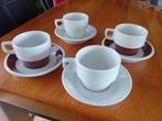 4 Mosa maastricht retro kop en schotel /koffie kop/ vintage, Ophalen of Verzenden, Zo goed als nieuw, Overige stijlen, Kop(pen) en/of Schotel(s)