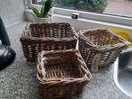 3 rotan mandjes, Huis en Inrichting, Woonaccessoires | Schalen en Manden, Ophalen, Zo goed als nieuw, Rond, Riet