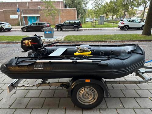 BBline 270 zwart + 6pk Suzuki 4stroke, Watersport en Boten, Rubberboten, Zo goed als nieuw, Overige merken, Aluminium, Minder dan 70 pk